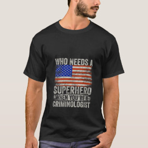 T-shirt Femme Drôle Enquêteur Criminel Superhero Vinta