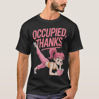 T-shirt Femme drôle multitâche occupée Yoga Lecture Gym