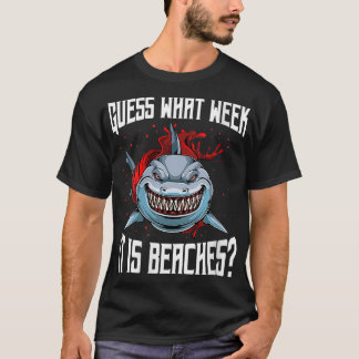 T-shirt Femme Drôle Plaisanterie Devine Quelle Semaine C'E