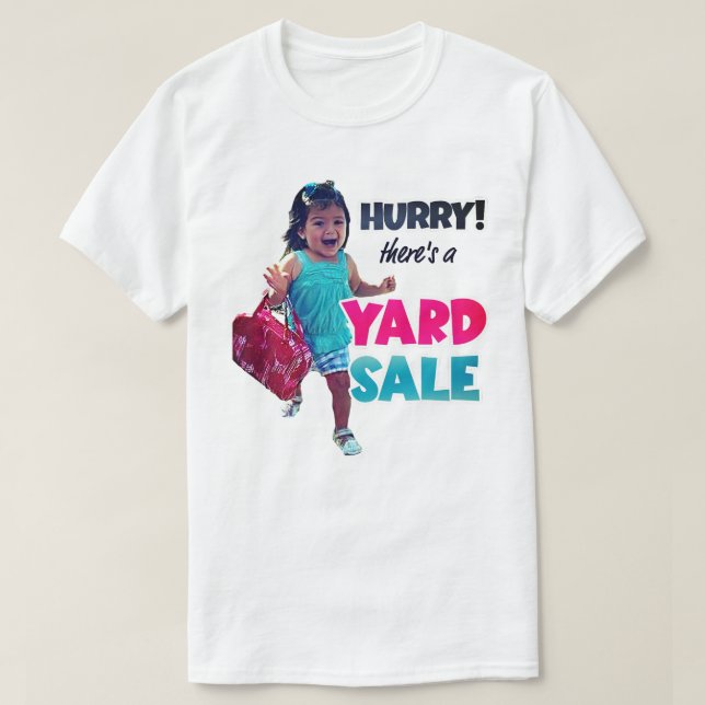T-shirt femme drôle pour une vente de yard (Design devant)