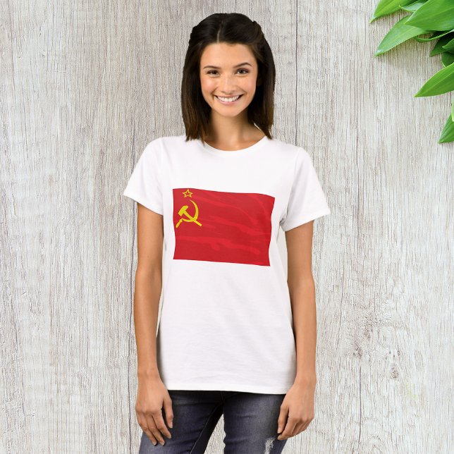 T-shirt femme du drapeau de l'URSS (Créateur téléchargé)
