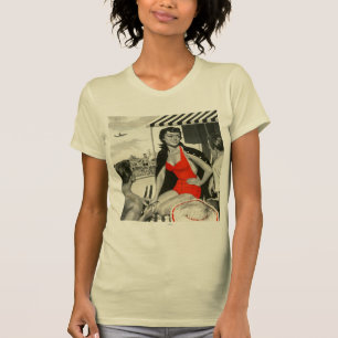 T-shirt Femme d'un rouge ardent