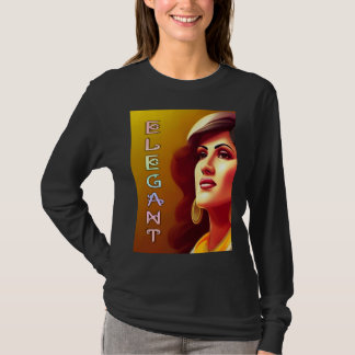 T-shirt Femme élégante avec belle Pose