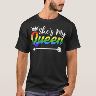 T-shirt Femme Elle est ma reine Gay Girlfriend tenue Match