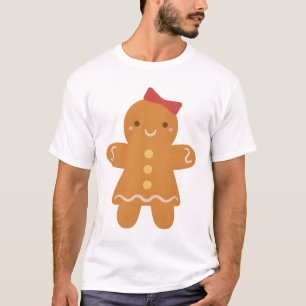 T-shirt Femme en pain d'épices mignonne avec cou