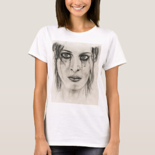 T-shirt Femme en Plein - Dessin au crayon