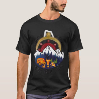 T-shirt Femme en vadrouille avec son chien en camping en f