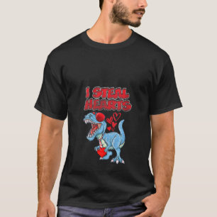 T-shirt Femme Enfants Je Vole Coeurs T Rex Dinosaur Coeur