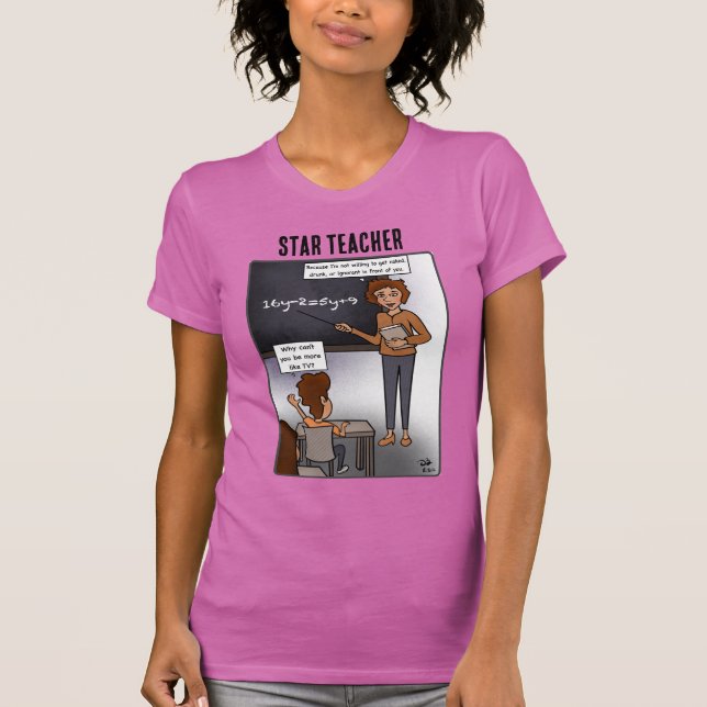 T-shirt femme enseignant étoile (Devant)