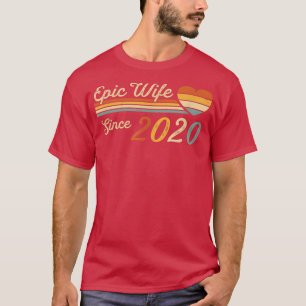 T-shirt Femme épopée depuis 2020 2e anniversaire de Mariag
