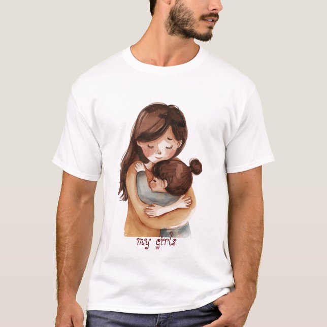 T-shirt Femme et fille (Devant)