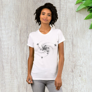 T-Shirt Femme Étoiles Nautiques Tourbillées