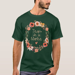 T-shirt Femme EVJF Équipe personnalisée Mariée Mariée Cour