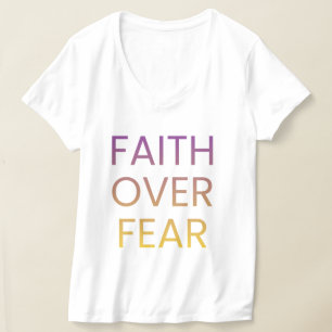 T-Shirt Femme Faith Over Fear – Chrétien Inspirant