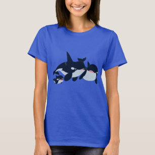 T-shirt femme famille Orca