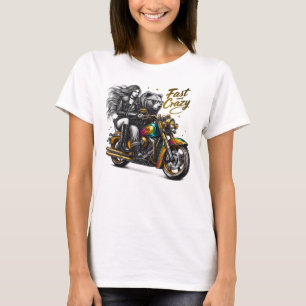T-shirt Femme Fatale sur Deux Roues