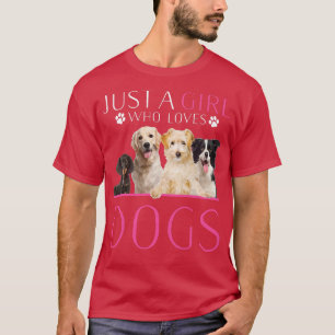 T-shirt Femme Femme Entraînement Chien Lover Juste Une Fil