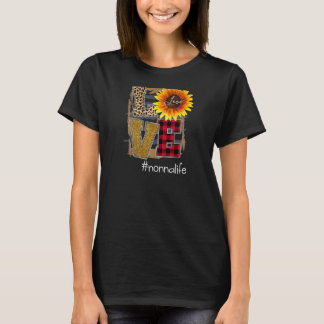 T-shirt Femme Femme Love Nonnalife Tournesol Léopard