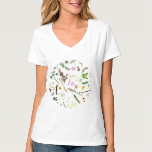 T-shirt femme Feuille à la florale couleur aéré