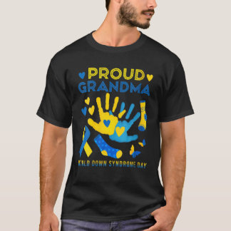 T-shirt Femme Fière Grand-mère T21 Monde syndrome de Down 