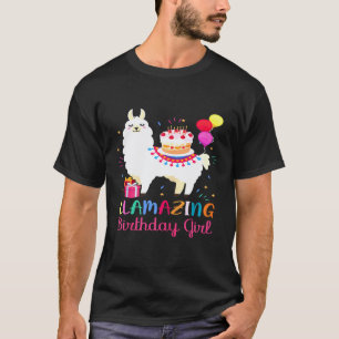 T-shirt Femme Fille Lama Anniversaire LLamazing Fête Alpag