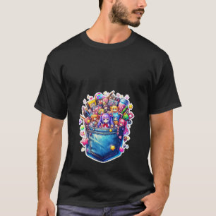 T-shirt Femme Filles Anime Poche mignonne Débardeur