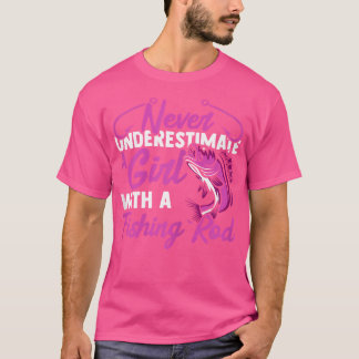 T-shirt Femme Fisher Femmes Drôle Une Fille Avec Une Pêche