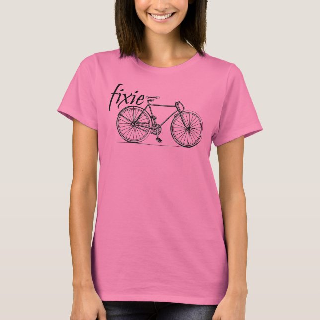 T-shirt femme fixie rider (Devant)