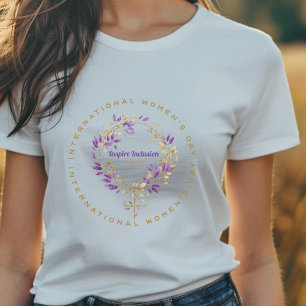 T-shirt Femme florale signe de la Fête des Femmes Mars 20