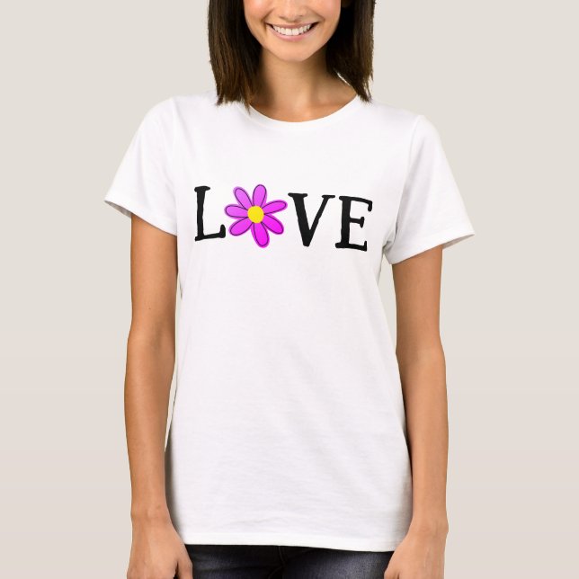 T-shirt femme Flower LOVE (Devant)