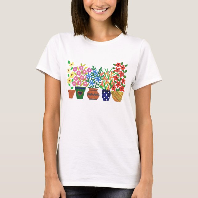 T-shirt femme Flower Power (Devant)
