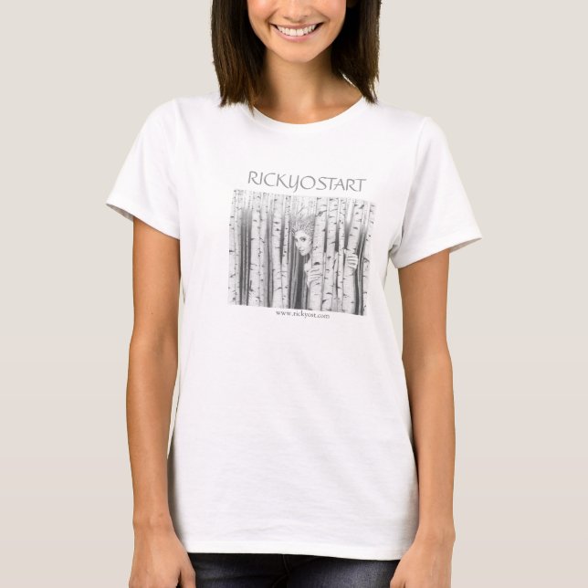 T-shirt femme Forest Girl blanc Medium (Devant)