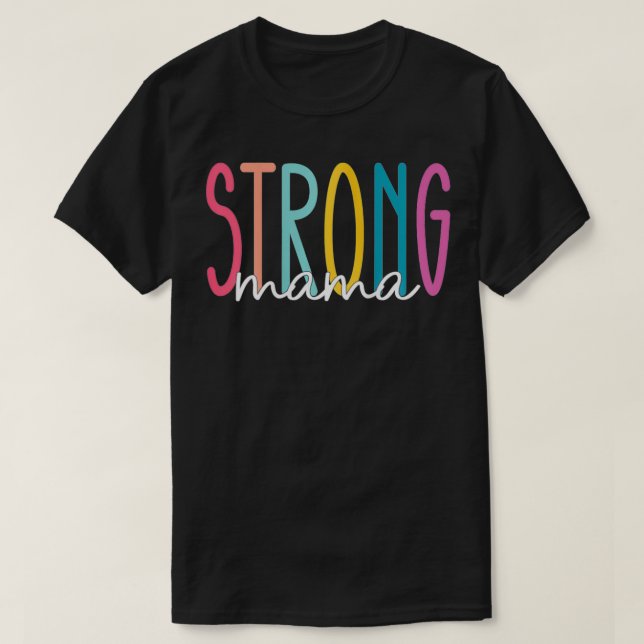 T-shirt Femme Forte Mama Maman Entraînement Gym Cadeau Pou (Design devant)