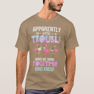 T-shirt Femme fou Flamant rose Amis garçon