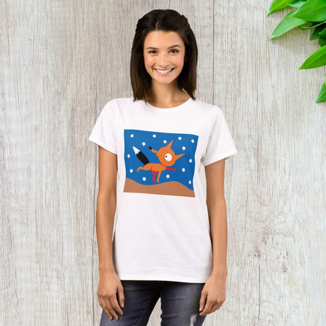 T-shirt Femme Fox Et Stars (Créateur téléchargé)