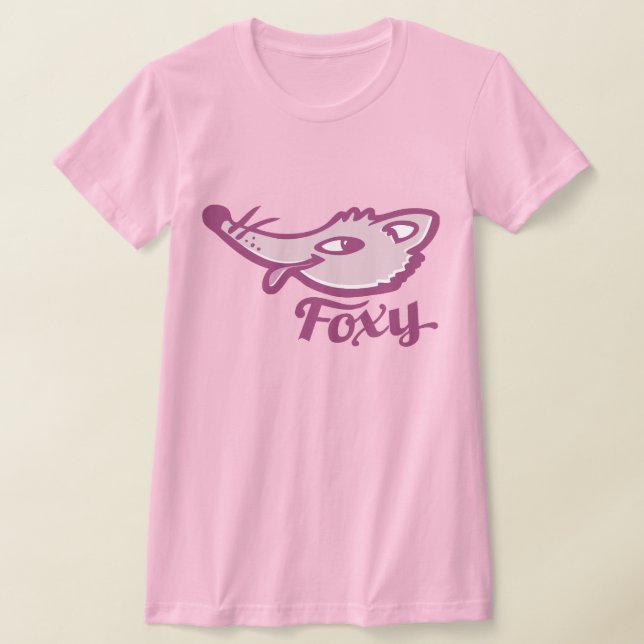 t-shirt femme fox rose violet (Poser)