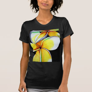 T-shirt femme frangipanienne à fleurs