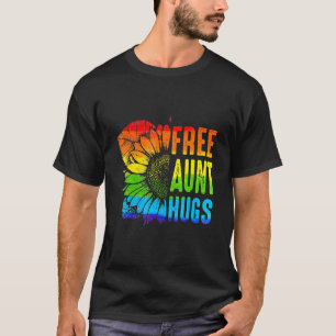 T-shirt Femme Free Tante Hugs Gay pride Lgbt-Q Mois