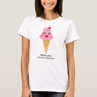 t-shirt femme Fresa Lesa cône de glace à la fraise