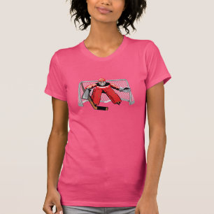 T-Shirt Femme Gardien de But de Hockey sur Glace