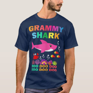 T-shirt Femme Grammy SharkMatching Famille Mères Jour Gif