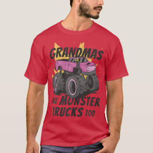 T-shirt Femme Grand-mère Monster camionneur Grand-mère Fun