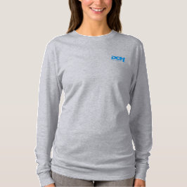 T-shirt Femme - Gris - Longue Manche - Logo Bleu DCH