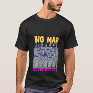 T-shirt Femme Gros Mad Npc Mème Gray Gray Personnes Face M