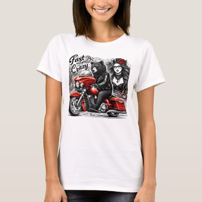 T-shirt Femme guerrière à roues (Devant)
