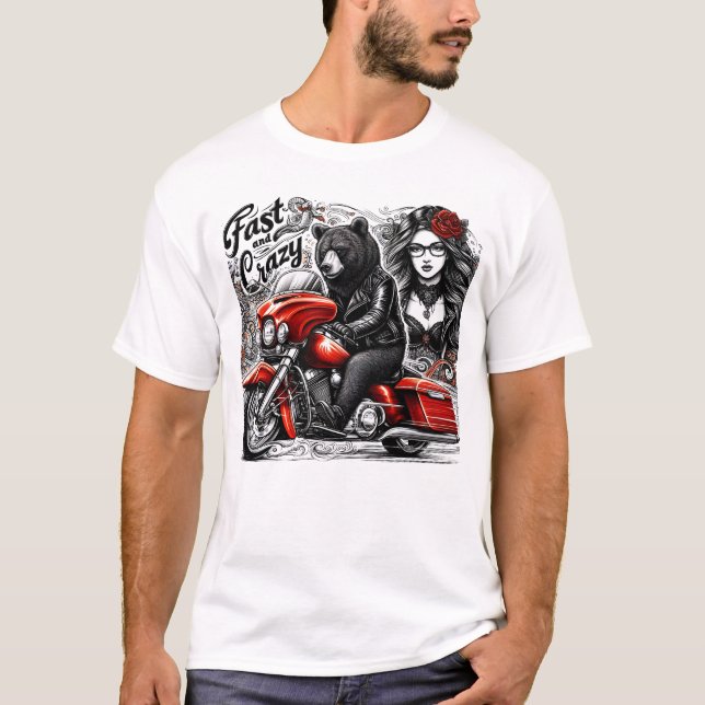 T-shirt Femme guerrière à roues (Devant)