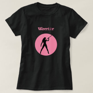 T-Shirt femme guerrière rose pour le cancer du sei