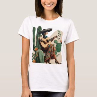T-shirt Femme guitariste en action"