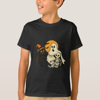 T-shirt Femme Halloween Vintage Chat Noir Révélateur