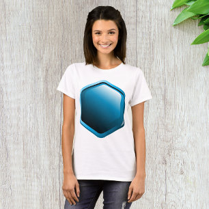 T-shirt femme Hexagon bleu